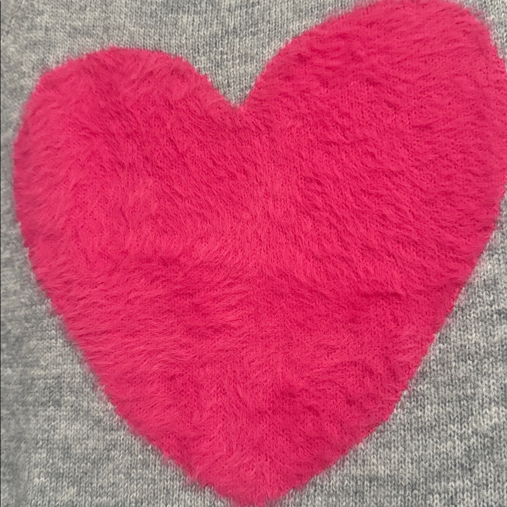 Old Navy Gray Sweater with Pink Heart - Picture 3 of 7